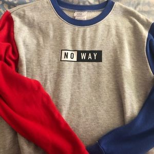 No WAY colorblock sweater.